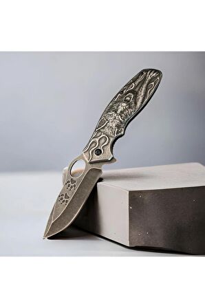 Kurt Kabartmalı Eskitme Çakı