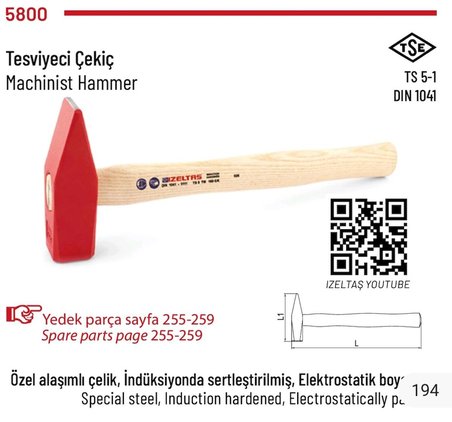 Tesviyeci Çekiç 1000gr 