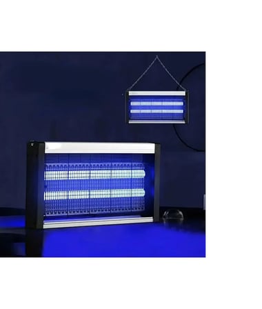 36 cm Sinek Böcek Öldürücü Elektrikli Mavi Işık 4W 2000V Iki Ledli Zincirli Askılı