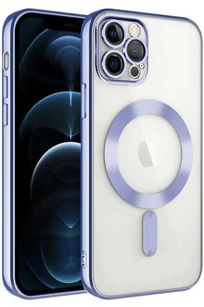 iPhone 12 Kılıf, Mavi Rengi Silikon Koruyucu Kapak, Kablosuz Şarj Özellikli, Darbe Karşıtı