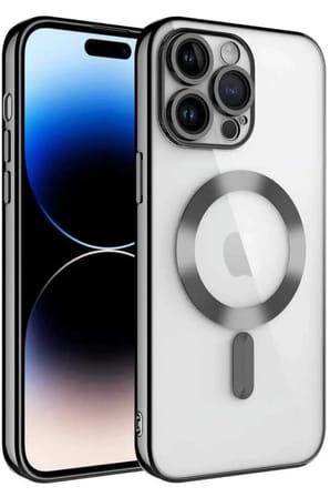 iPhone 14 Pro Kılıf, Siyah Rengi Silikon Koruyucu Kapak, Kablosuz Şarj Özellikli, Darbe Karşıtı