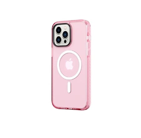 iPhone 13 Pro Max Kılıf, Pembe Rengi Silikon Koruyucu Kapak, Kablosuz Şarj Özellikli, Darbe Karşıtı
