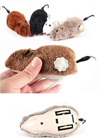 TİNEKE Kurmalı Fare Kedi Oyuncağı Peluş Yaratıcı Oyuncak
