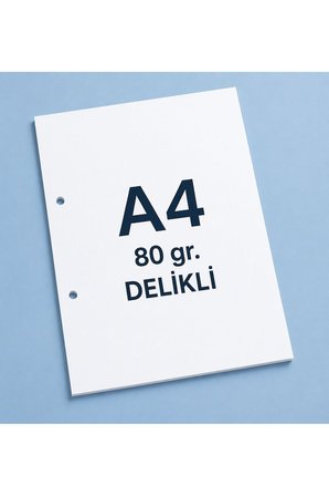 A4 Delikli Fotokopi Kağıdı 80 gr 500 Yaprak – Yazıcı Uyumlu, Net Baskı, Ofis & Okul Kullanımı