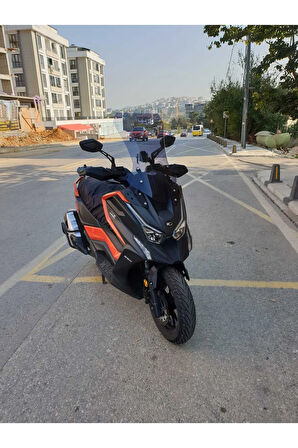 Kymco DTX 250 Siperlik Ön Cam 2024 Model 67cm açıkfüme Renkli 4mm Elcik Model