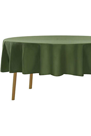 Sıvıya Dayanıklı Dertsiz Oval Masa Örtüsü Yeşil