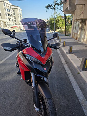 MOTOCAM Ducati Multistrada V2 Siperlik Ön Cam 2022-2025 Model 60cm Siyah Renkli 4mm