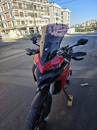 MOTOCAM Ducati Multistrada V2 Siperlik Ön Cam 2022-2025 Model 60cm Siyah Renkli 4mm