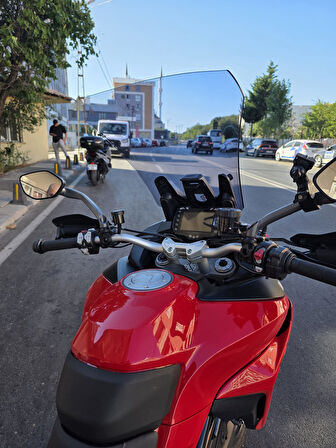 MOTOCAM Ducati Multistrada V2 Siperlik Ön Cam 2022-2025 Model 60cm Füme Renkli 4mm