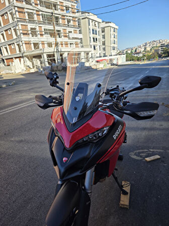 MOTOCAM Ducati Multistrada V2 Siperlik Ön Cam 2022-2025 Model 60cm Şeffaf Renkli 4mm