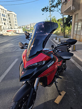 MOTOCAM Ducati Multistrada V2 Siperlik Ön Cam 2022-2025 Model 60cm Siyah Renkli 4mm