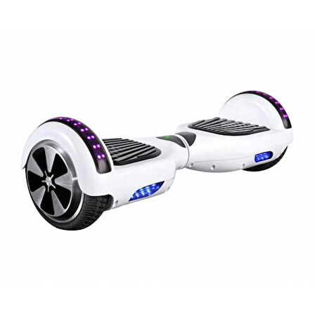 Hoverboard Smart Balance Scooter Beyaz Elektrikli Kaykay Akıllı Denge Led Işıklı