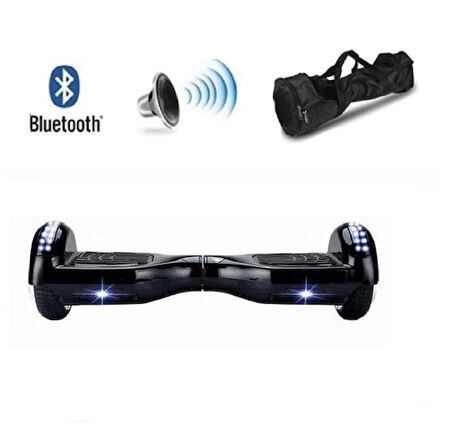 Hoverboard Smart Balance Scooter SİYAH Elektrikli Kaykay Akıllı Denge Led Işıklı