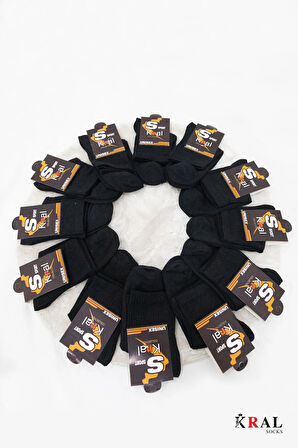 12 Çift Spor Tenis Kolej Çorabı | Pamuklu – Nefes Alabilir – Unisex