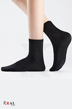 12 Çift Spor Tenis Kolej Çorabı | Pamuklu – Nefes Alabilir – Unisex