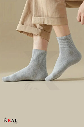 12 Çift Spor Tenis Kolej Çorabı | Pamuklu – Nefes Alabilir – Unisex