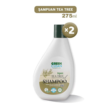 Green Clean Şampuan Tea Tree 275 ml x 2