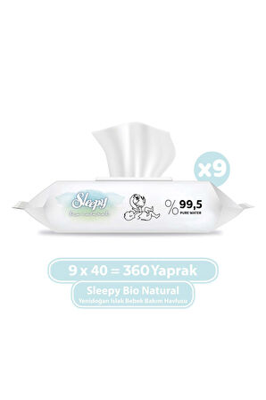 Sleepy Islak Mendil Bio Natural 360 Yaprak