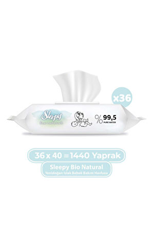 Sleepy Islak Mendil Bio Natural 1440 Yaprak