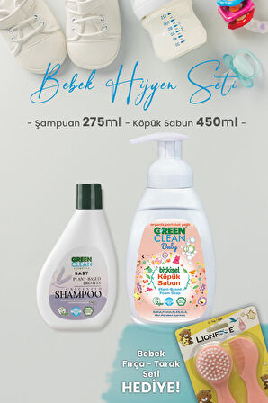 Green Clean Baby Köpük Sabun 450 ml, Şampuan 275 ml ve Hediyeli