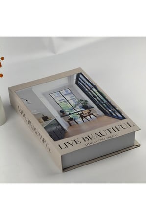 Bak Gel Al Kitap Görünümlü Dekoratif Kutu, Iskandinav Tarzı Kitap Şeklinde Saklama Kutusu, Ev Dekorasyonu, Modern Ev Dekorasyonu- Live Beautiful
