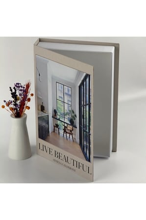 Bak Gel Al Kitap Görünümlü Dekoratif Kutu, Iskandinav Tarzı Kitap Şeklinde Saklama Kutusu, Ev Dekorasyonu, Modern Ev Dekorasyonu- Live Beautiful