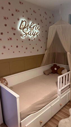 Beyaz 100x50 Cm Yatak Kenarına Geçmeli, Divan Hemnes Uyumlu Yatak Bariyeri