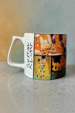 Gustav Klimt Sanat Koleksiyonu Kupa Bardak (230 ml) - Sanat Temalı Dekoratif Kahve Kupası