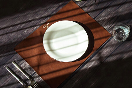 Amerikan Servis Lux Derili Sunum Tabak Altlığı