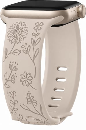 Huawei Watch Fit 3 / Fit 4 / Fit 4 Pro / Fit 5 / Fit 5 Pro Uyumlu Çiçek Desenli Silikon Kordon Kayış