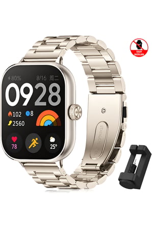 Huawei Watch Fit 3 / Fit 4 / Fit 4 Pro / Fit 5 / Fit 5 Pro Uyumlu Metal Paslanmaz Çelik Kordon