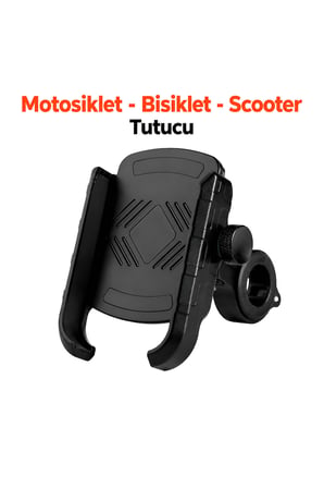 Universal 4,7 - 7,2 inç Motosiklet Telefon Tutucu ATV Bisiklet Scooter Uyumlu 360 Derece Dönebilen Gidon Tutucu