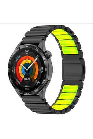 Huawei Watch Gt2 Gt2e Gt3 Gt4 Gt 5 Gt6 Gt7 Pro Se Elite 46mm Uyumlu 22mm Çift Renk Paslanmaz Metal Kordon Kayış