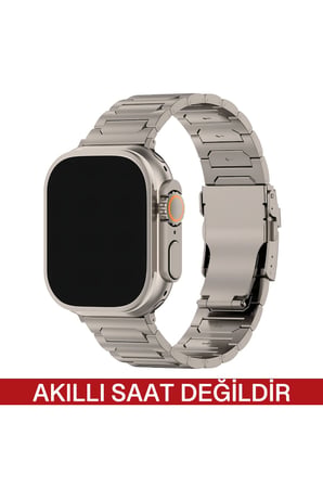 Apple Watch 11 10 46mm 9 8 7 6 SE Ultra 2 3 Uyumlu 44-45-49mm Premium Titan Paslanmaz Çelik Kordon