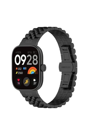 Xiaomi Redmi Watch 4 / 5 / 6 - 6 Active / 6 Lite - Smart Band 9 Pro / 8 Pro Uyumlu Paslanmaz Çelik Ayarlanabilir Kordon Kayış