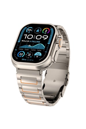 Apple Watch 11 10 46mm 9 8 7 6 SE Ultra Uyumlu 44-45-49mm Titan Elite Paslanmaz Çelik Kordon