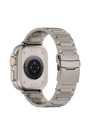 Apple Watch 11 10 46mm 9 8 7 6 SE Ultra Uyumlu 44-45-49mm Tokalı Titanyum Kordon