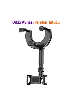 Dikiz Aynası Telefon Tutucu 4.7 - 6.9 inç 360° Dönebilen Teleskopik Ayarlanabilir Araç İçi Telefon Standı Universal Güçlü Sabitlenebilir Cep Telefonu Tutacağı