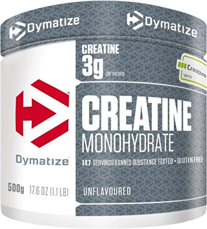 Dymatize Creatine Monohydrate Unflavoured Powder 500g - 100% Creapure Creatine