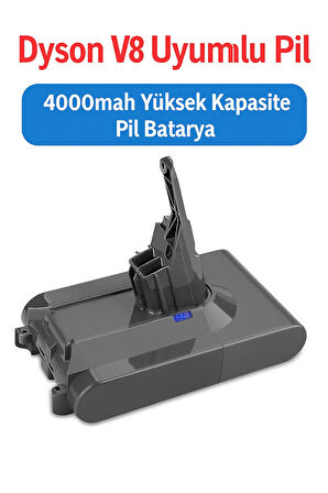 Dyson V8 Uyumlu 4000mAh Yüksek Kapasiteli Yedek Pil