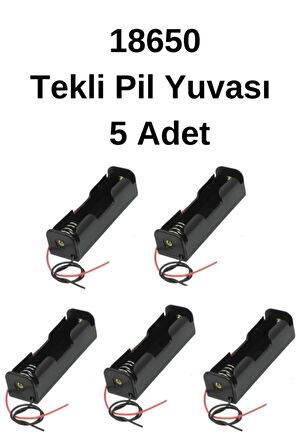 Diyotlab 18650 Tekli Pil Yuvası 5 ADET
