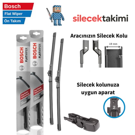 Peugeot Rifter 2021 Silecek Takımı Ön Bosch Flat Wiper