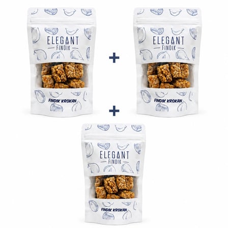 ELEGANT Fındık Krokan 100 g x 3