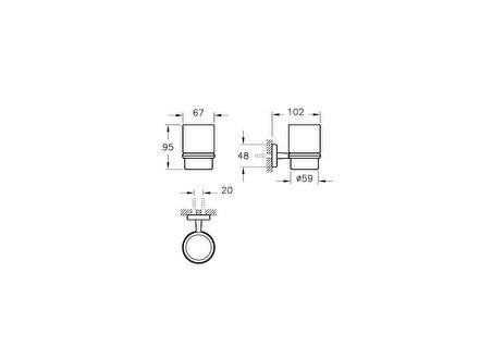 VitrA Q-Line A44993 Diş Fırçalığı, Krom