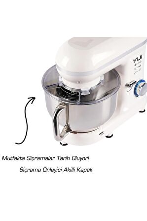 M108 Easy Chef Hamur Yoğurma Makinesi Stand Mikseri Beyaz