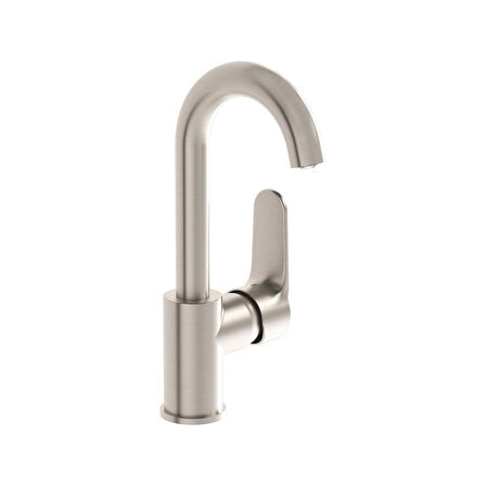Artema Root Round A4275434 Döner Borulu Lavabo Bataryası, Fırçalı Nikel