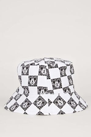 DeFacto Kız Çocuk Disney Mickey & Minnie Desenli Gabardin Bucket Şapka C0596A824SMBK23