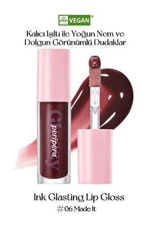 Dudaklara Dolgun ve Işıltılı Görünüm Sunan Gloss Peripera Ink Glasting Lip Gloss (6 Made it)