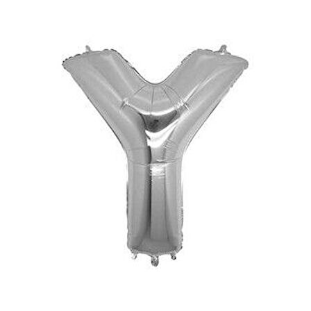 Benim Marifetlerim Y Harfi Gümüş Folyo Balon 16 inch 40 cm