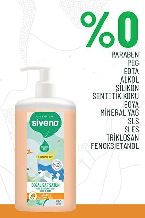 Siveno %100 Doğal Sıvı Kastil Sabun Portakal Yağlı Tazeleyici Nemlendirici Arındırıcı Bitkisel Vegan 1000 ml